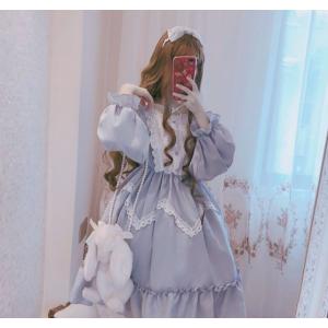 ロリータファッション ワンピース 服 長袖 レ...の詳細画像1