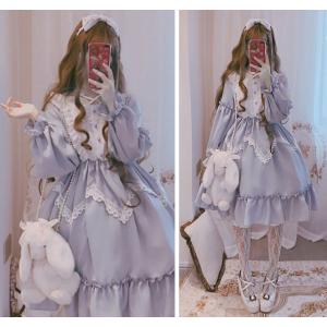 ロリータファッション ワンピース 服 長袖 レ...の詳細画像2