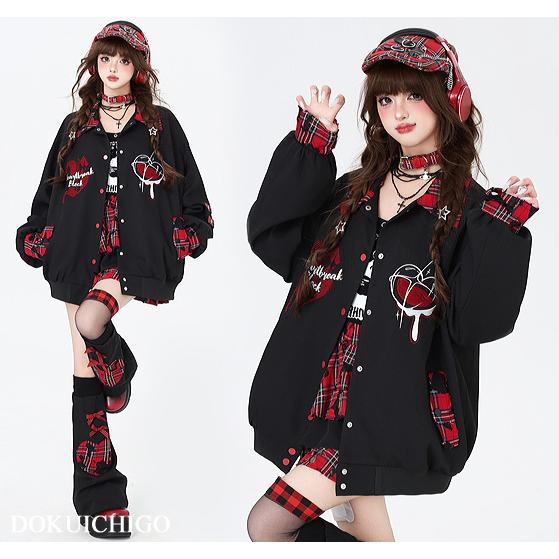 スタジャン レディース 地雷系 パンク ジャケット パーカー サブカル 量産型 ロック