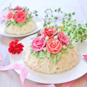 記念日 誕生日 薔薇 バラ スイーツ 人気 ギフト おしゃれ 　マダムヒトミのフラワーケーキ　フィレンツェ15cm（冷凍）｜dolcediroccacarino