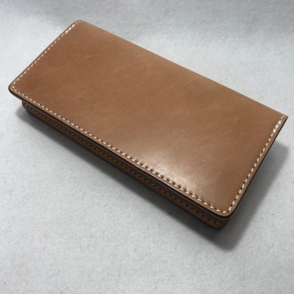 コードバン Cordovan タン生成り 長財布 タンベース（内牛革）ロングウォレット　dolce ...