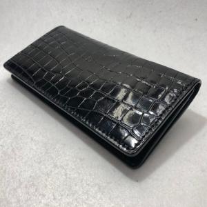新品 BRU NA BOINNE ブルーナボイン 柿渋クロコロングウォレット