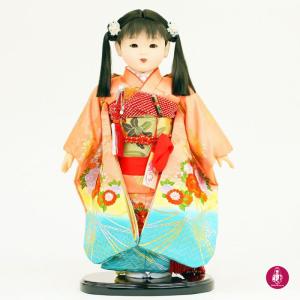 四代目 松乾齋東光 伝統工芸品 市松人形 座り市松 抱き人形 横幅22cm