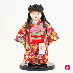 四代目 松乾齋東光 伝統工芸品 市松人形 座り市松 抱き人形 横幅22cm