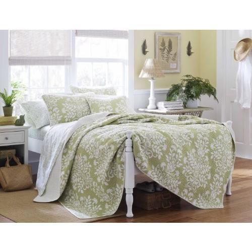 Laura Ashley Rowland Quilt Set, King, Sage by Laur...