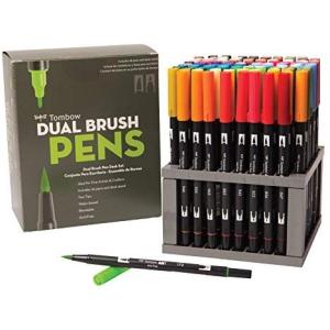 Tombow Dual Brush Marker 96pc Set W/Desk Stand-
