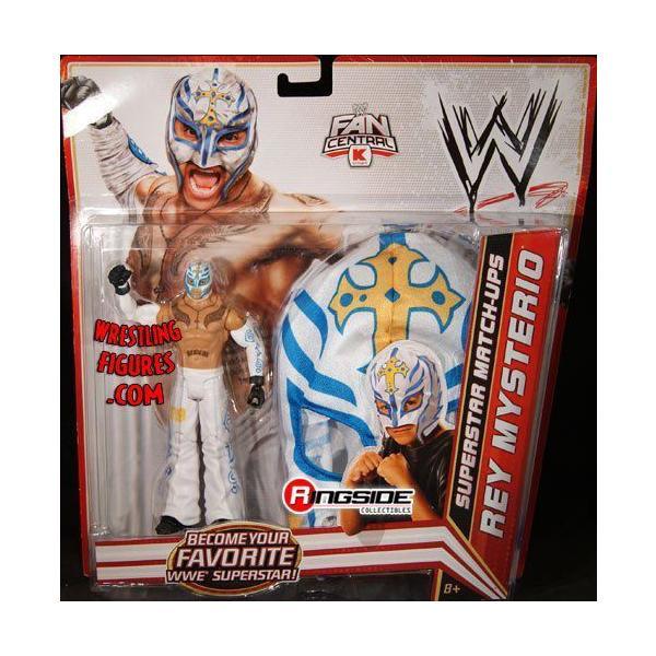 REY MYSTERIO SUPERSTAR MATCH-UPS WHITE &amp; BLUE MASK...