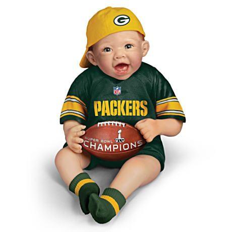 【アシュトンドレイク】NFL-Licensed Packers Baby Doll With Sup...