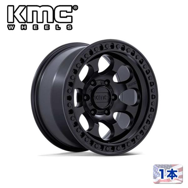 [KMC(ケーエムシー)] 17インチアルミホイール 1本 KM550 RIOT SBL 17×8....