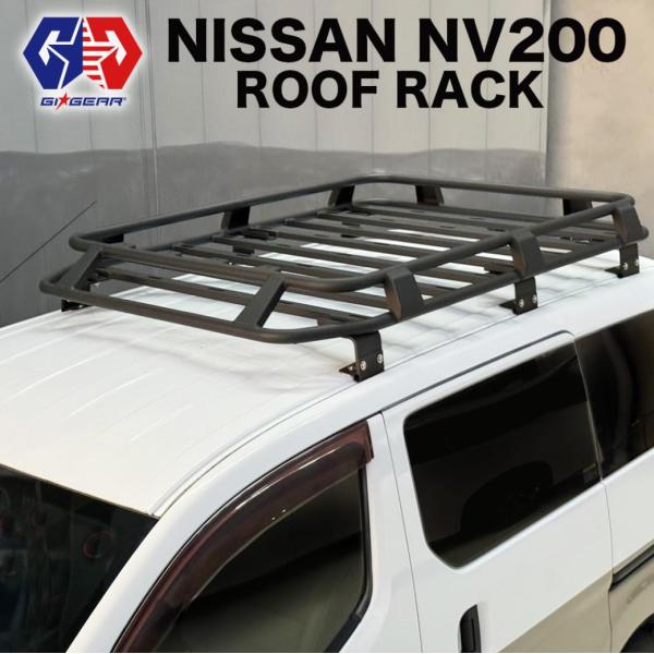 [GI★GEAR ジーアイ・ギア]一体式 ルーフラック 一台分 サンドブラストブラック 日産 NV2...