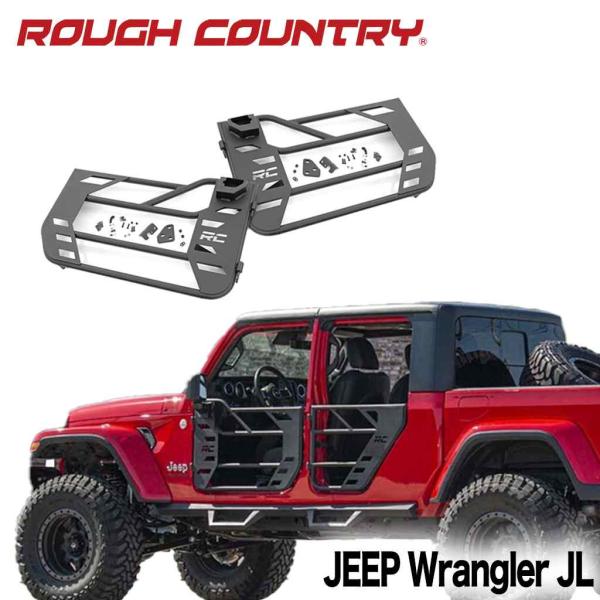 [ROUGH COUNTRY 正規品] チューブドア フロント用 JEEP ジープ JLラングラー・...