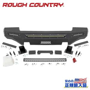 [ROUGH COUNTRY(ラフカントリー)正規品]フロントバンパー LEDライト付き GMC シエラ 1500/10913