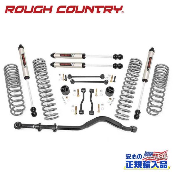 [ROUGH COUNTRY 正規品]3.5インチリフトキット V2モノチューブ・スプリング ジープ...