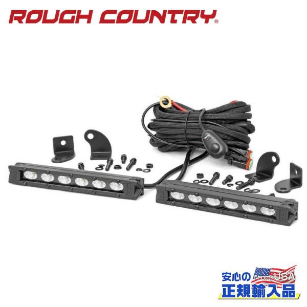 [ROUGH COUNTRY(ラフカントリー)正規品]6インチ 1列 LEDライトバーキット ブラッ...