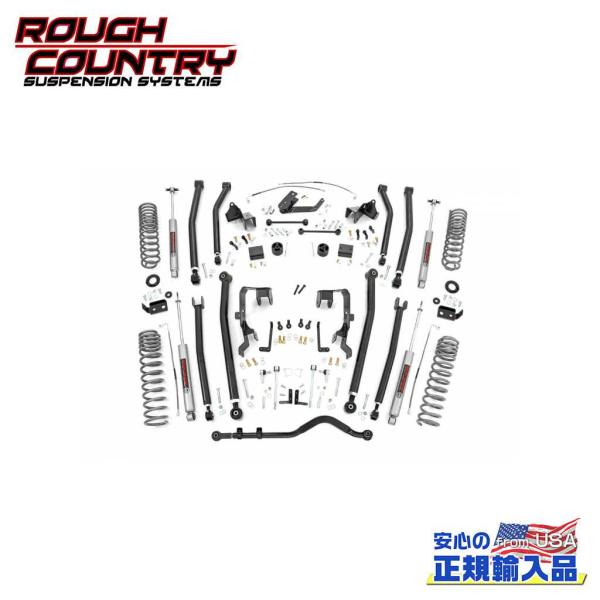 [ROUGH COUNTRY ラフカントリー] 4インチ リフトアップキット/サスキット 左ハンドル...