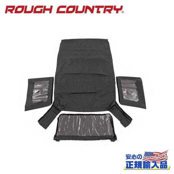 [ROUGH COUNTRY(ラフカントリー)正規品]交換用 ソフトトップ 4ドア用・ブラック Je...