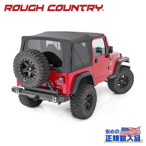 [ROUGH COUNTRY(ラフカントリー)正規品]交換用 ソフトトップ ハーフドア用・ブラック ...