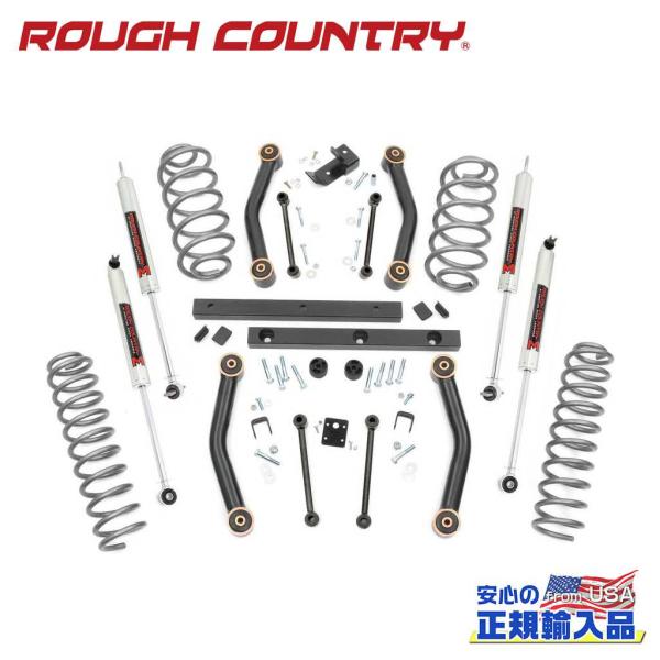 [ROUGH COUNTRY ラフカントリー] 4インチリフトアップキット M1ショック/ロワーコン...