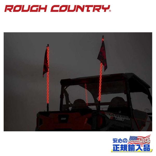 [ROUGH COUNTRY(ラフカントリー)正規品]LED ホイップライトキット 長さ：1.2m ...