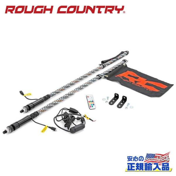 [ROUGH COUNTRY(ラフカントリー)正規品]LEDホイップライトキット ベッドマウント用 ...