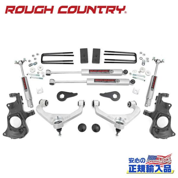 [ROUGH COUNTRY ラフカントリー] 3.5インチリフトアップキット M1ショック付き シ...