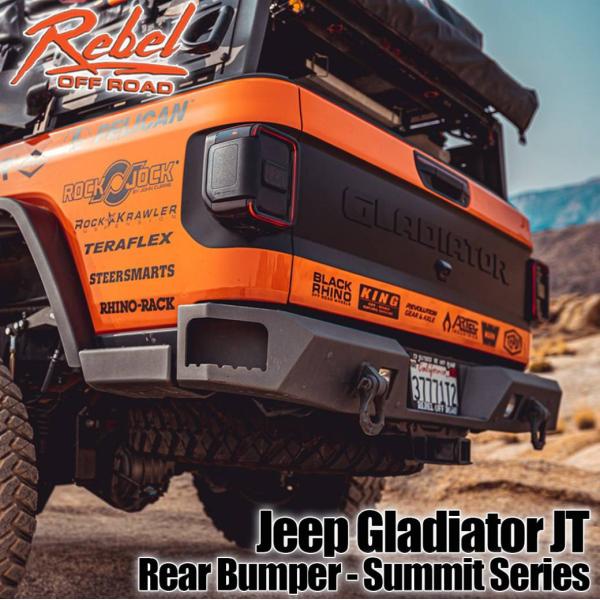 [REBEL OFFROAD( レベルオフロード )正規品]リアバンパー ブラックパウダー Jeep...