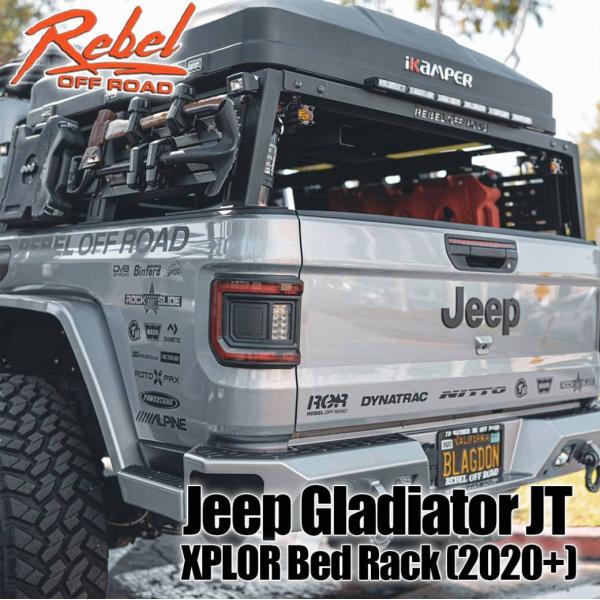 [REBEL OFFROAD レベルオフロード ]組立式 ベッドラック(H) ハーフハイト・ブラック...