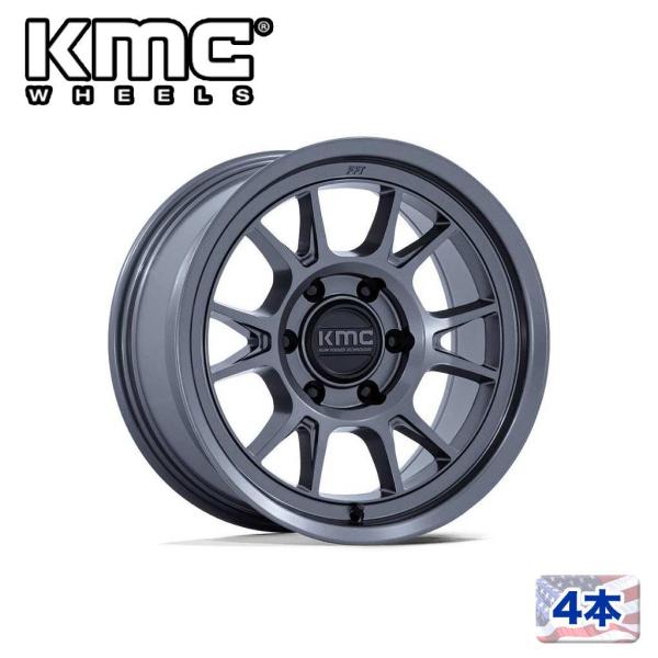 [KMC(ケーエムシー)] 17インチアルミホイール 4本 KM729 RANGE 17×8.5J ...