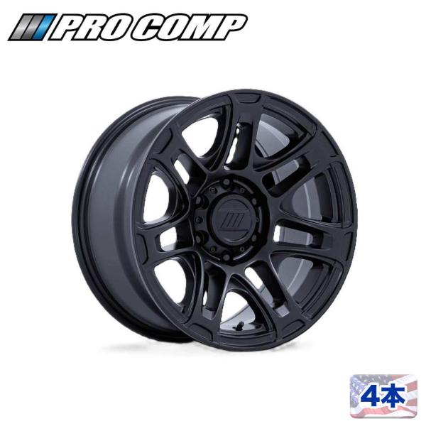 [PRO COMP 正規品] 17インチアルミホイール 4本 PA204 ROUGHNECK 17×...