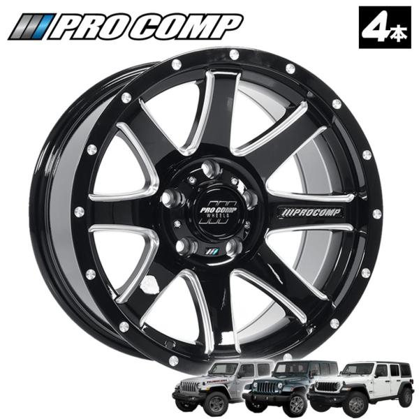 [PRO COMP 正規品] 17インチアルミホイール 4本 PA076 PATRIOT 17×9J...