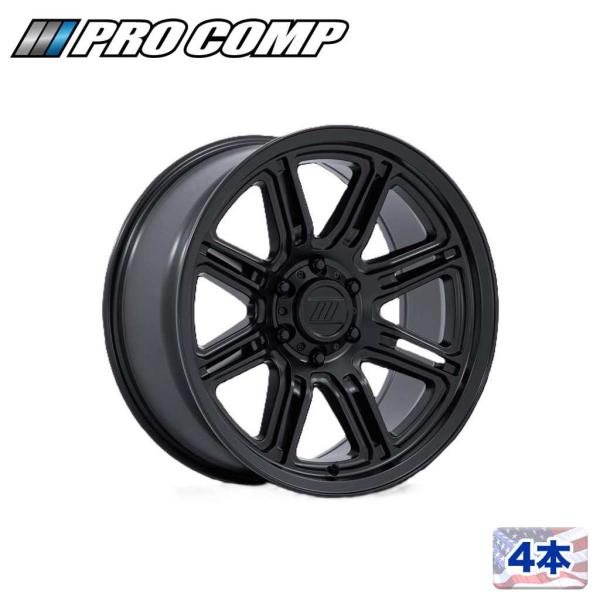 [ PROCOMP 正規品]20インチ アルミホイール 4本 PA206 SNARE マットブラック...