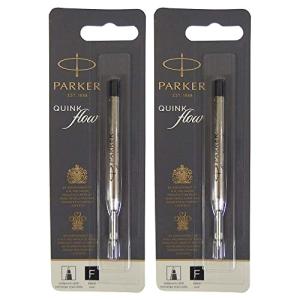 パーカー PARKER ボールペン 替え芯 クインクフロー QUINK FLOW リフィール ブラック F・細字 0.8ｍｍ 2本セット 195｜domarushop