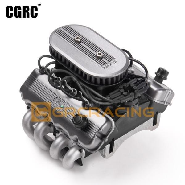 クラシック模擬V8 F76 427 SOHCエンジンモーターファンラジエーター 1/10 RCクロー...