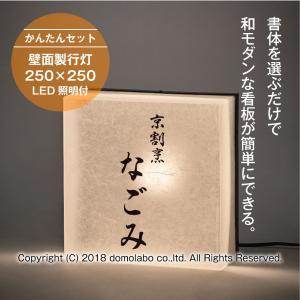 壁面行灯 KU4040 かんたんセット 看板 LED照明 店舗用 和紙柄雲龍 
