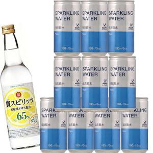 ［送料無料］寶 スピリッツ 65％ 600ml + 神戸居留地 スパークリング ウォーター（炭酸）１０缶セット  宝 高アルコール 手指 消毒 レモンエキス 配合｜don-online01