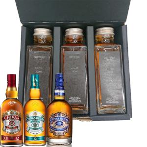 CHOTTO BAR ウィスキー シーバス リーガル 飲み比べ ギフト セット 100ml ×3本セット［12年 40度・12年ミズナラ 40度・ 18年 40度］｜don-online01