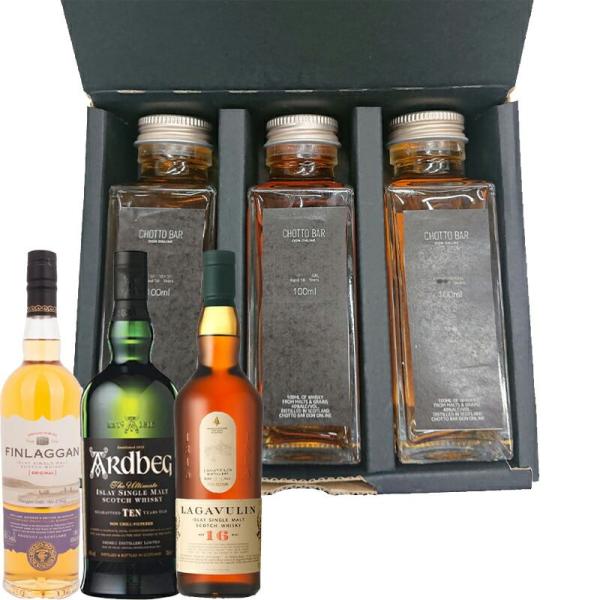 CHOTTO BAR  ピート香感じるウィスキー 飲み比べ セット 100ml ×3本セット［フィン...