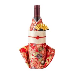 着物ボトルカバー 菊姫（きくひめ）(お土産 着物 和 和風 ボトルウェア ワイン 焼酎 おみやげ 海外 COOL JAPAN おみやげコンテスト プレミアムライン)Kimono