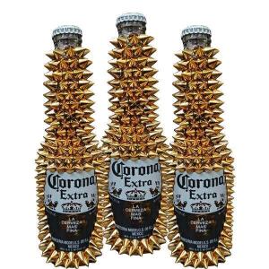 コロナ エキストラ [デコレーションボトル 330ml 瓶 ×3本セット  メキシコ コロナビール  トゲトゲ デコレーションボトル]