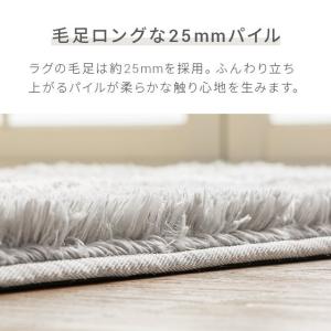 ラグ シャギーラグ 洗える 100x140 マ...の詳細画像5