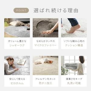 ラグ 洗える 円形ラグ シャギーラグ 140×...の詳細画像2