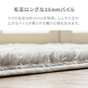 ラグ 洗える 円形ラグ シャギーラグ 140×...の詳細画像5