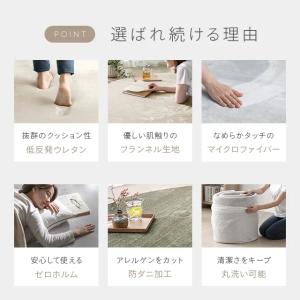 ラグ 洗える 円形 200×200 北欧 低反...の詳細画像2