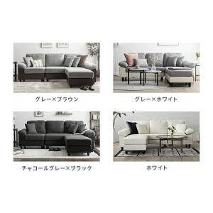 カウチソファ ソファー 3人掛け ソファ ミド...の詳細画像4