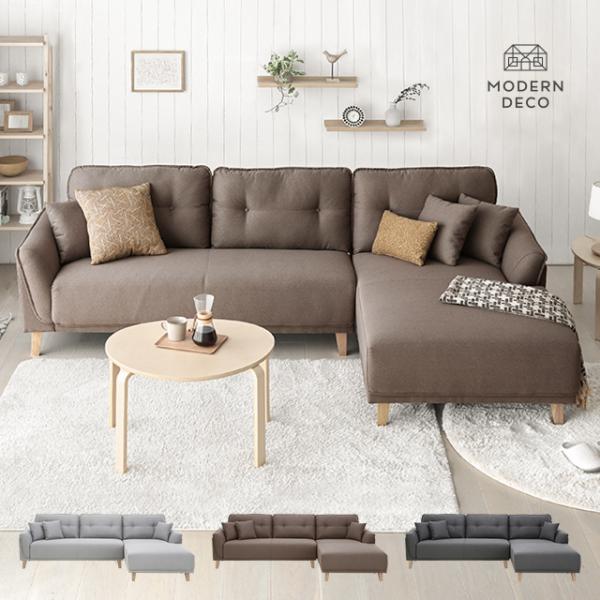 カウチソファ カウチソファ― 3人掛け 北欧 木脚 ソファ ソファー カウチ l字 3人掛けソファー...