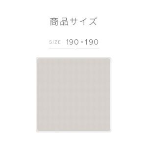 ラグ 洗える ラグマット 190×190cm ...の詳細画像3