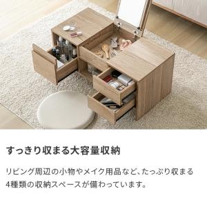 ドレッサーテーブル 幅85cm 化粧台 鏡台 ...の詳細画像4