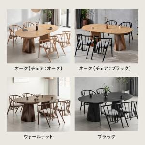 ダイニングテーブルセット 伸縮 丸テーブル チ...の詳細画像1