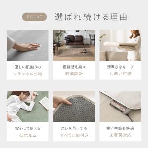 ラグ カーペット 洗える 185×185 夏用...の詳細画像1