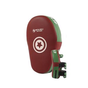 MAN FIGHT BOXING キックミット M-L 黒/白 カーブ型 マジック